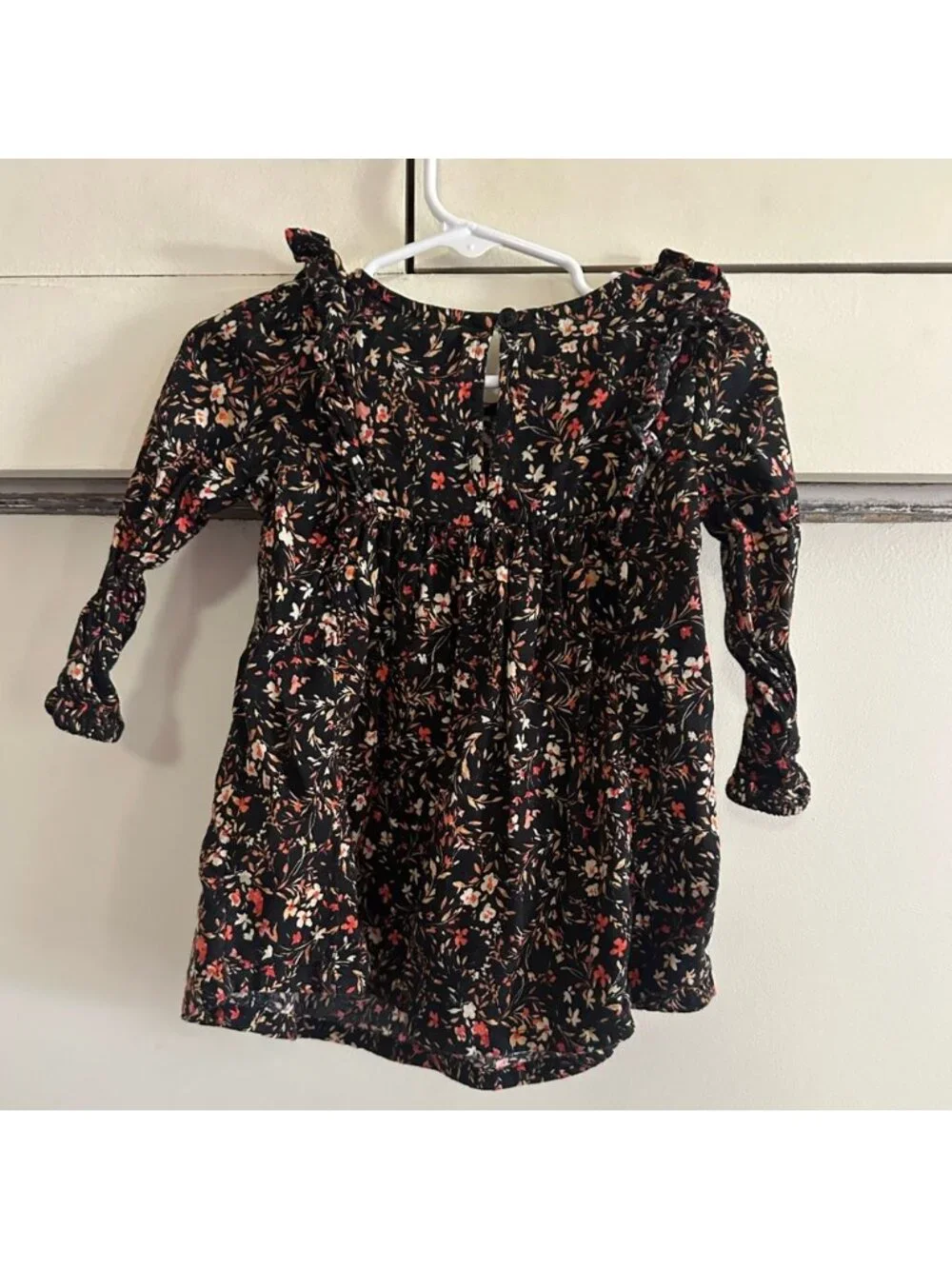 Old Navy Black Floral Dress Size 12-18M